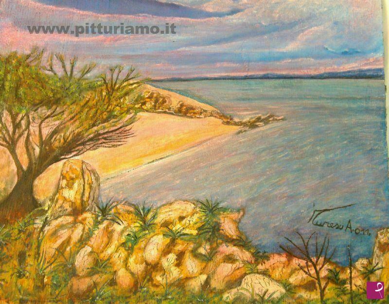 quadri in vendita online - PAESAGGIO MARINO COSTA SMERALDA