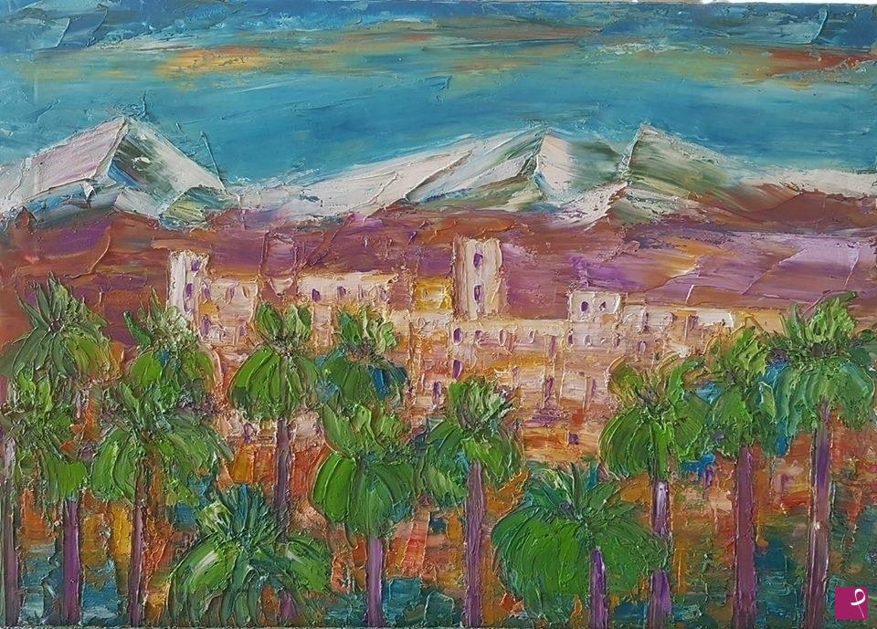 quadri in vendita online - "Paesaggio  marocchino 