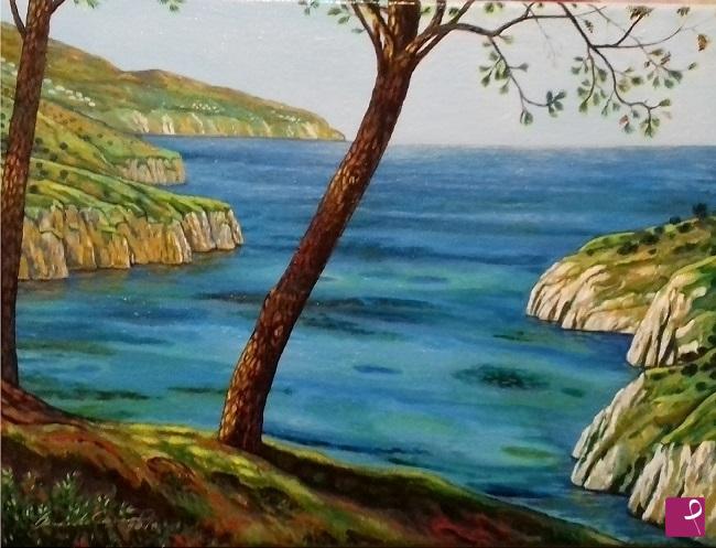 quadri in vendita online - Paesaggio Mediterraneo