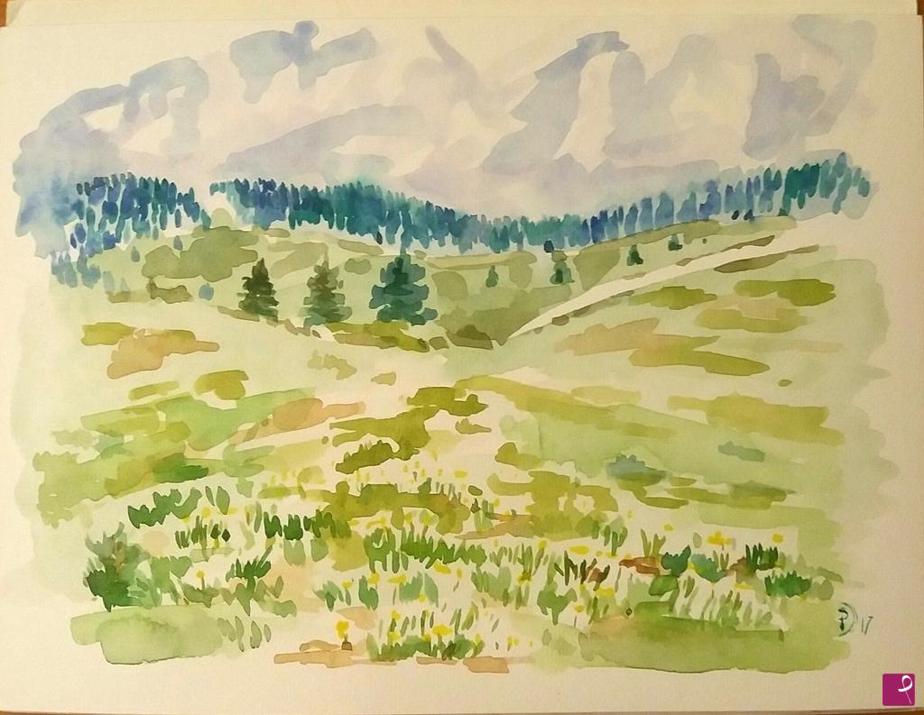 quadri in vendita online - Paesaggio montano