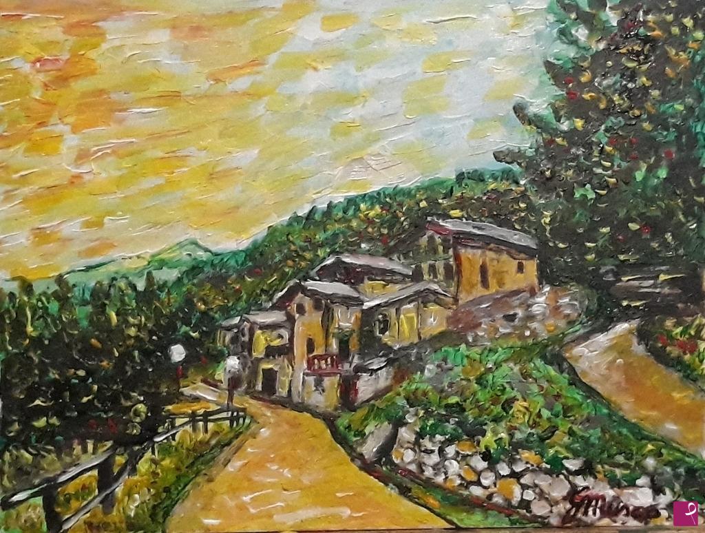 quadri in vendita online - Paesaggio montano