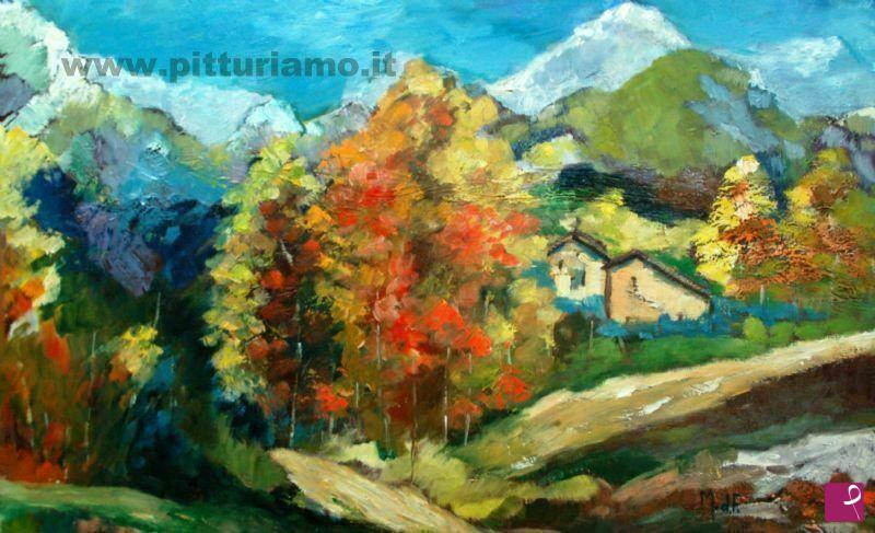 quadri in vendita online - paesaggio montano