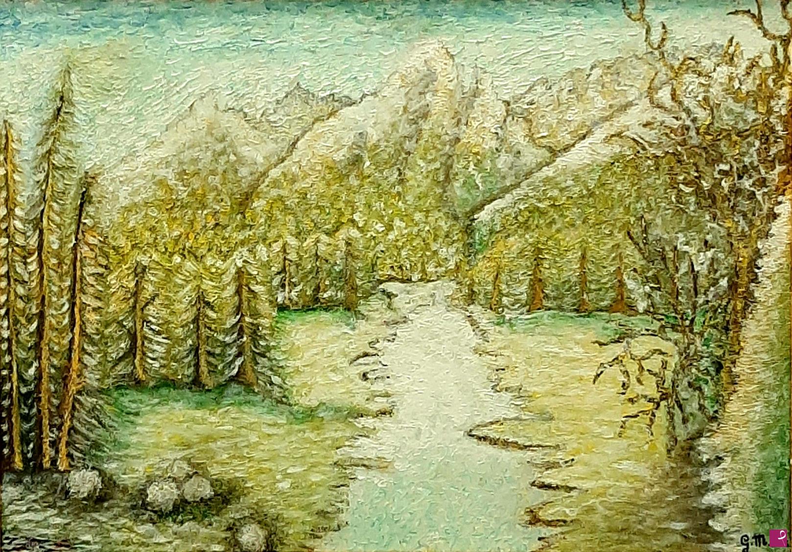 quadri in vendita online - Paesaggio montano