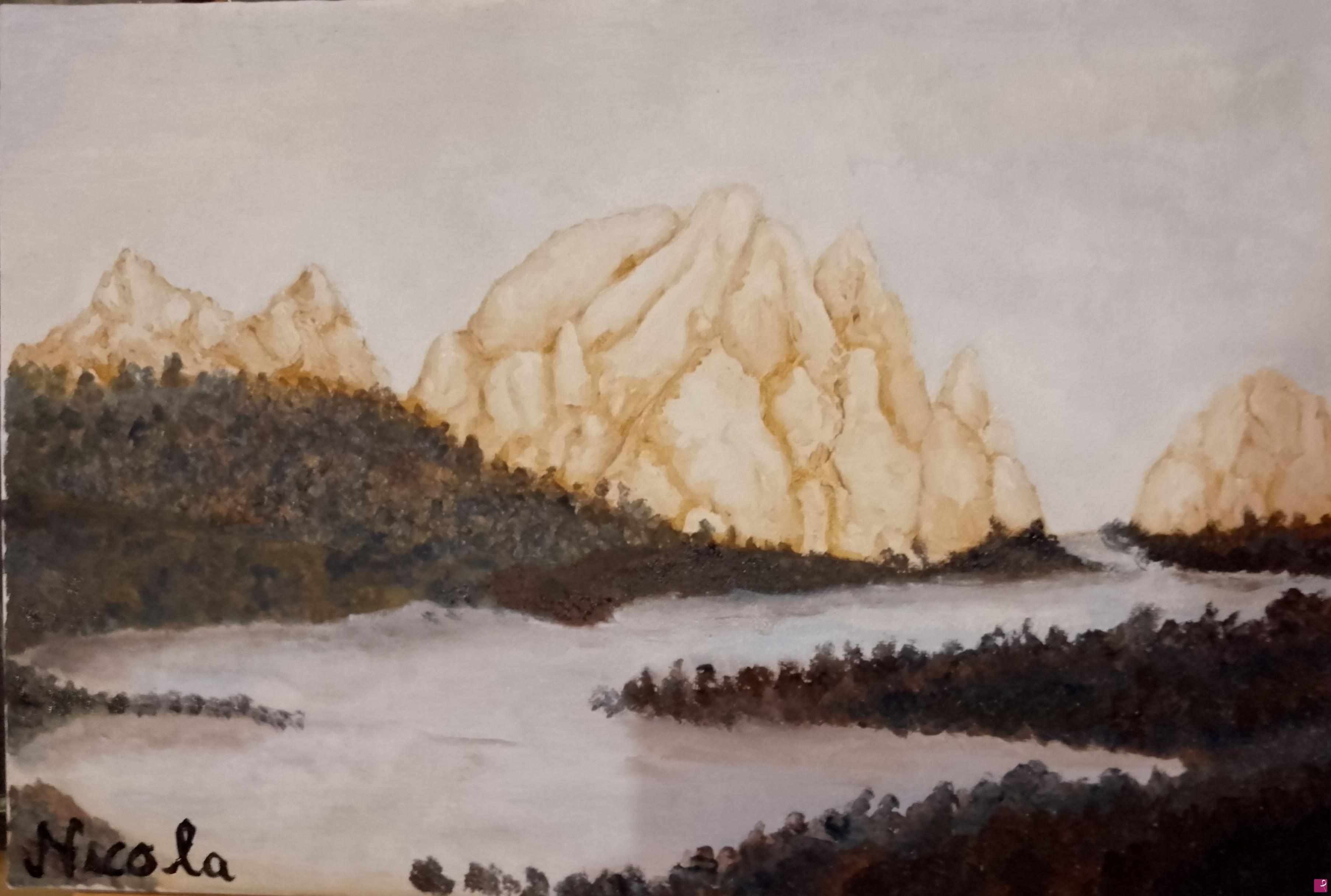 quadri in vendita online - Paesaggio montano 