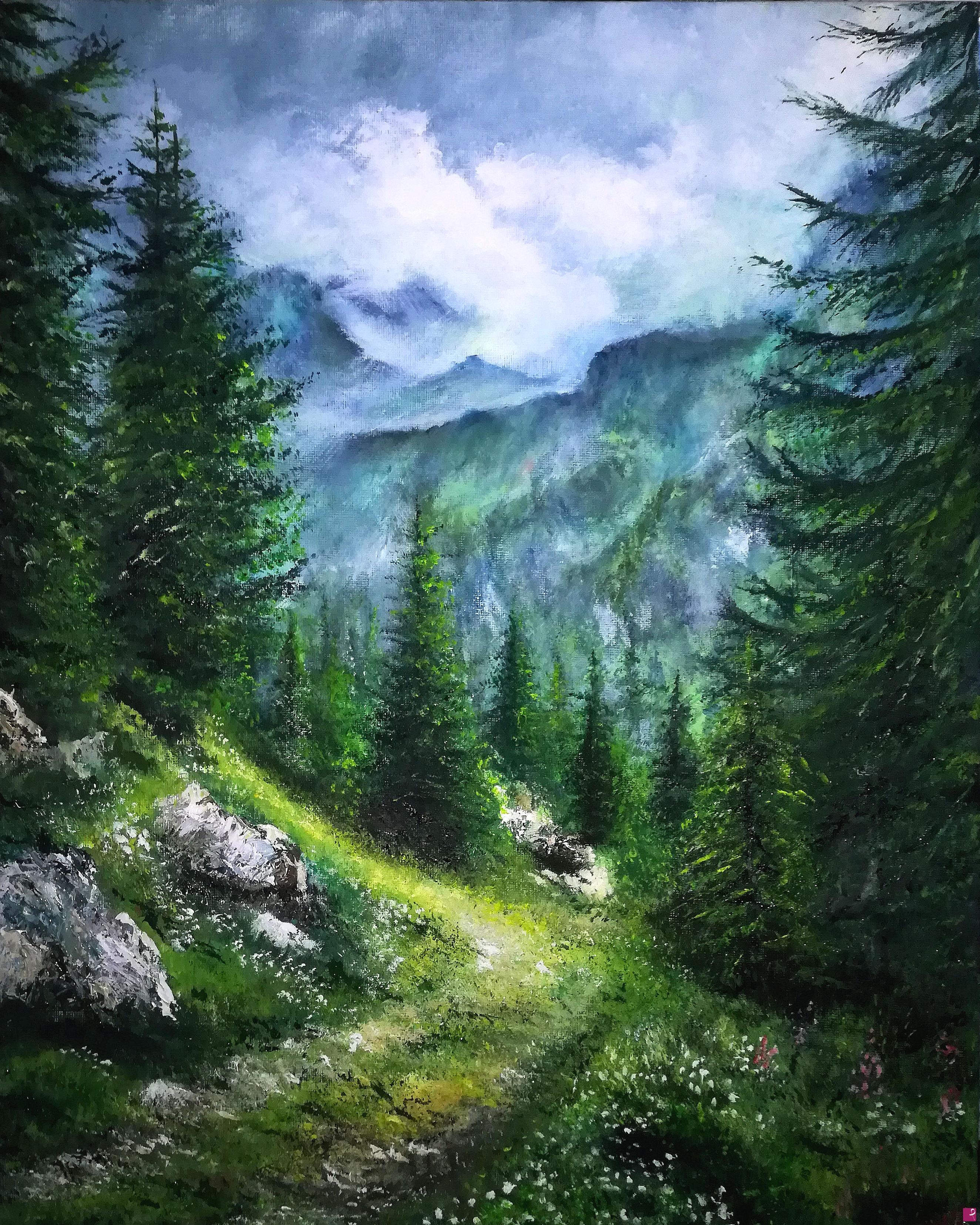 quadri in vendita online - paesaggio montano