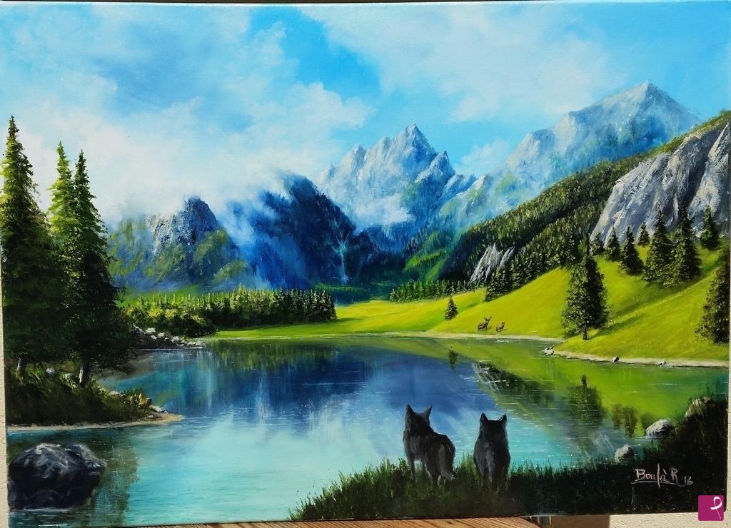 quadri in vendita online - Paesaggio montano