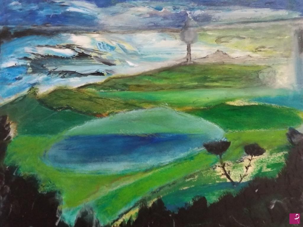 quadri in vendita online - Paesaggio montano metafisico