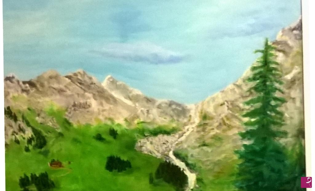 quadri in vendita online - paesaggio montano....sul muro della cucina
