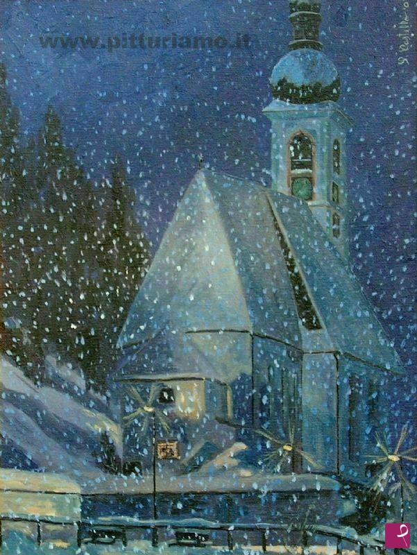 quadri in vendita online - Paesaggio notturno