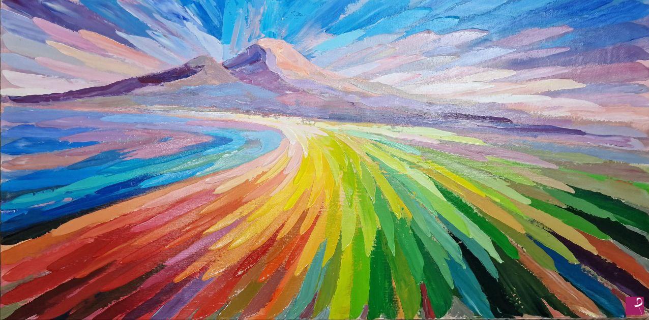 quadri in vendita online - Paesaggio pop: Vesuvio
