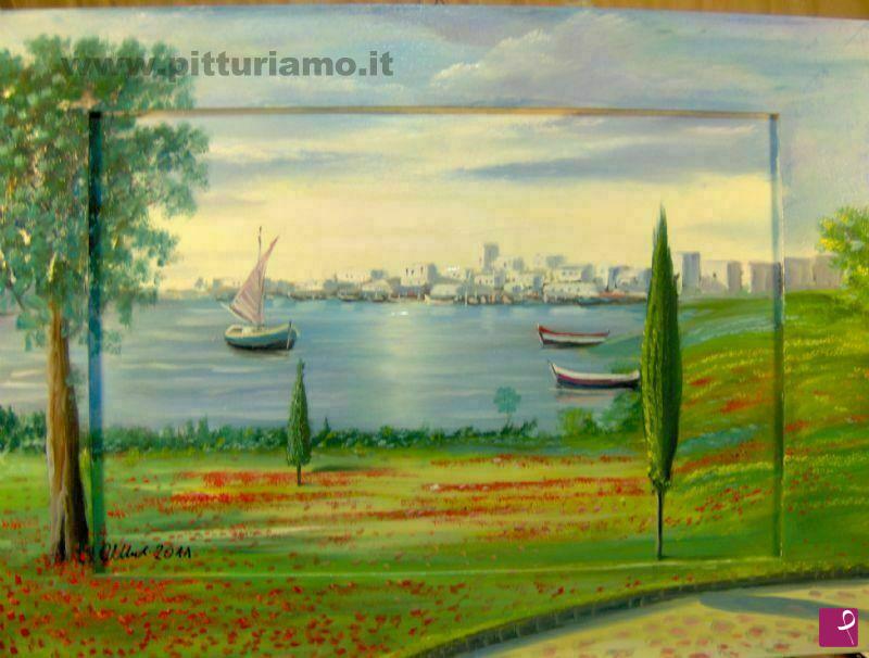 quadri in vendita online - Paesaggio Puglia art.16 ( Porto Cesareo ) Salento -LE-