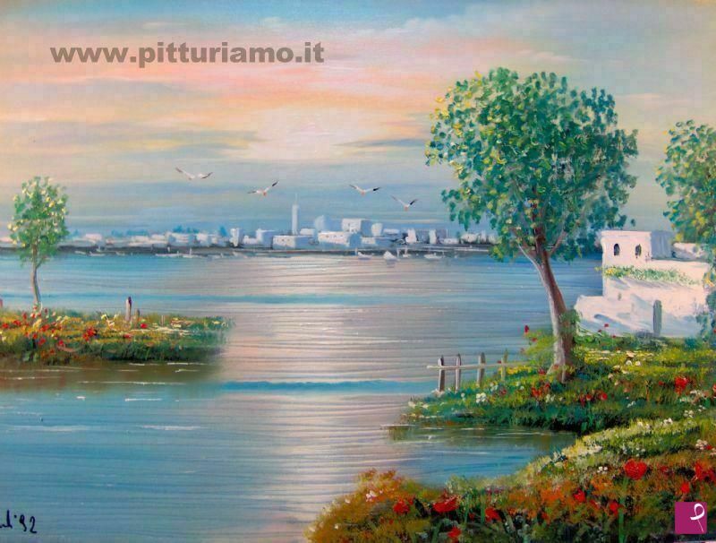 quadri in vendita online - Paesaggio Puglia art.55 (Gallipoli sul mar Jonio) Salento - LE-