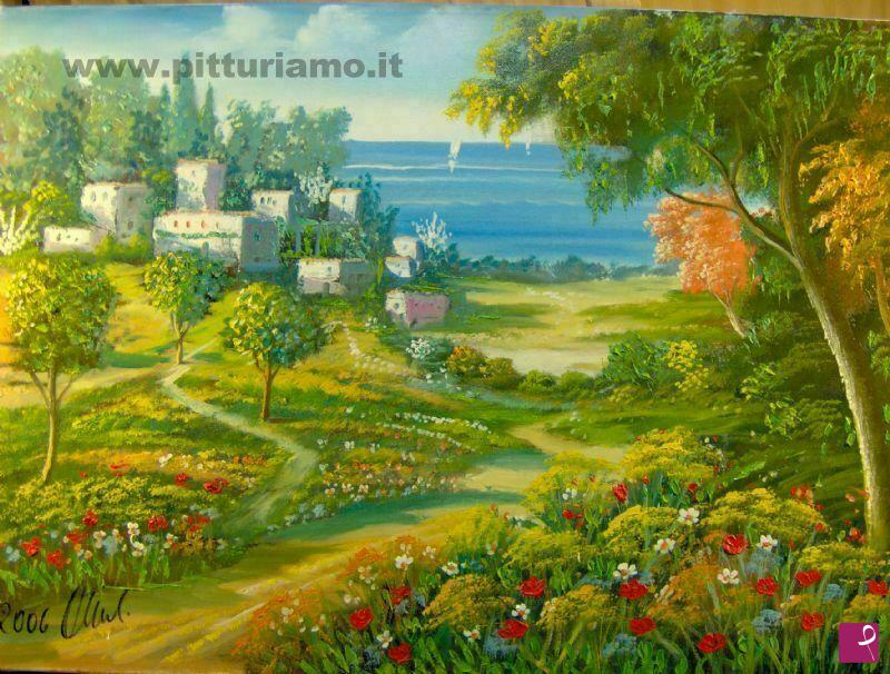quadri in vendita online - Paesaggio Puglia art.56 ( Marina Piccola) Ostuni -BR-
