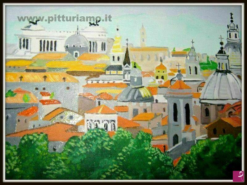 quadri in vendita online - Paesaggio Romano