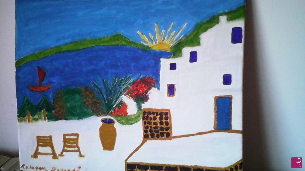 quadri in vendita online - paesaggio santorini