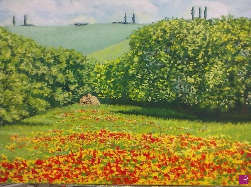 quadri in vendita online - Paesaggio Senese