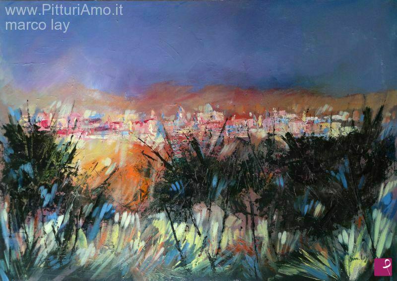 quadri in vendita online - Paesaggio solare