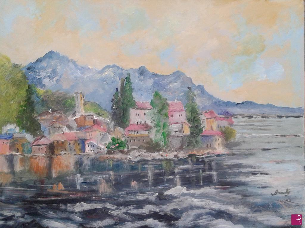 quadri in vendita online - paesaggio sul lago