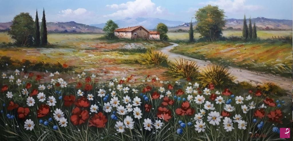quadri in vendita online - paesaggio toscano