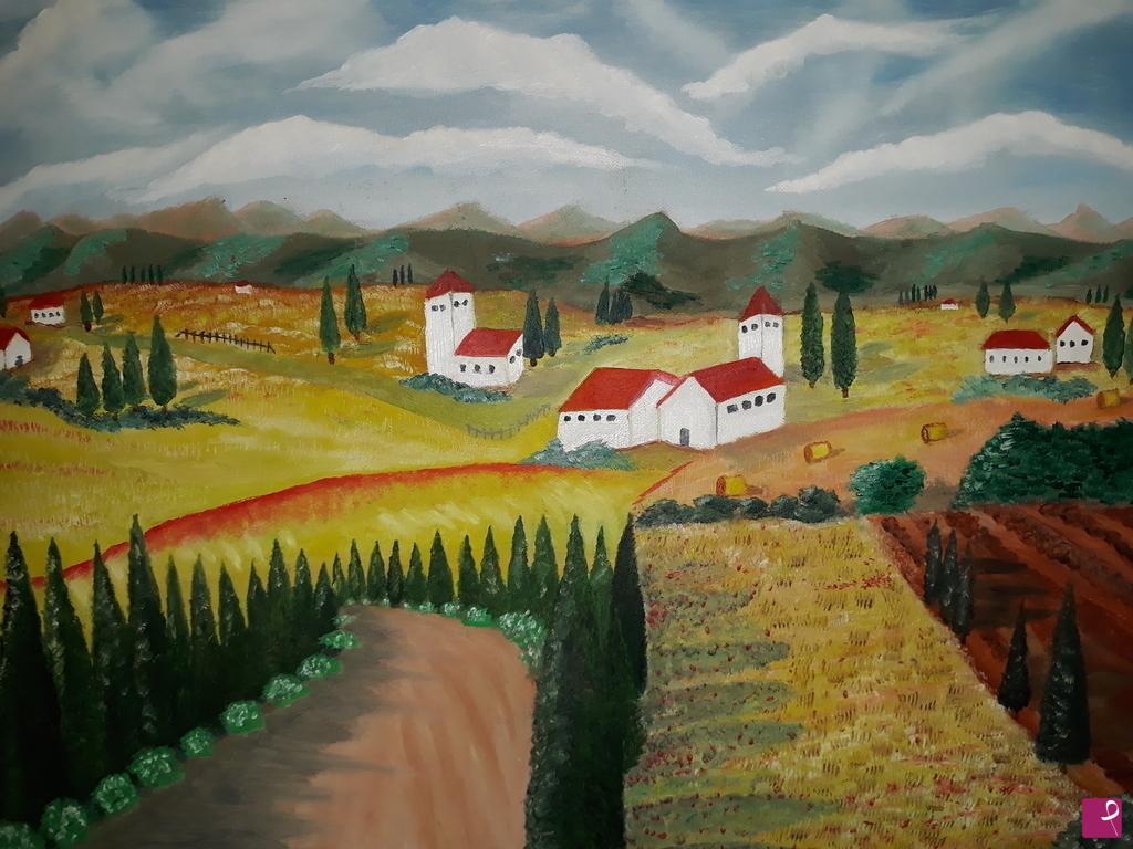 quadri in vendita online - Paesaggio toscano