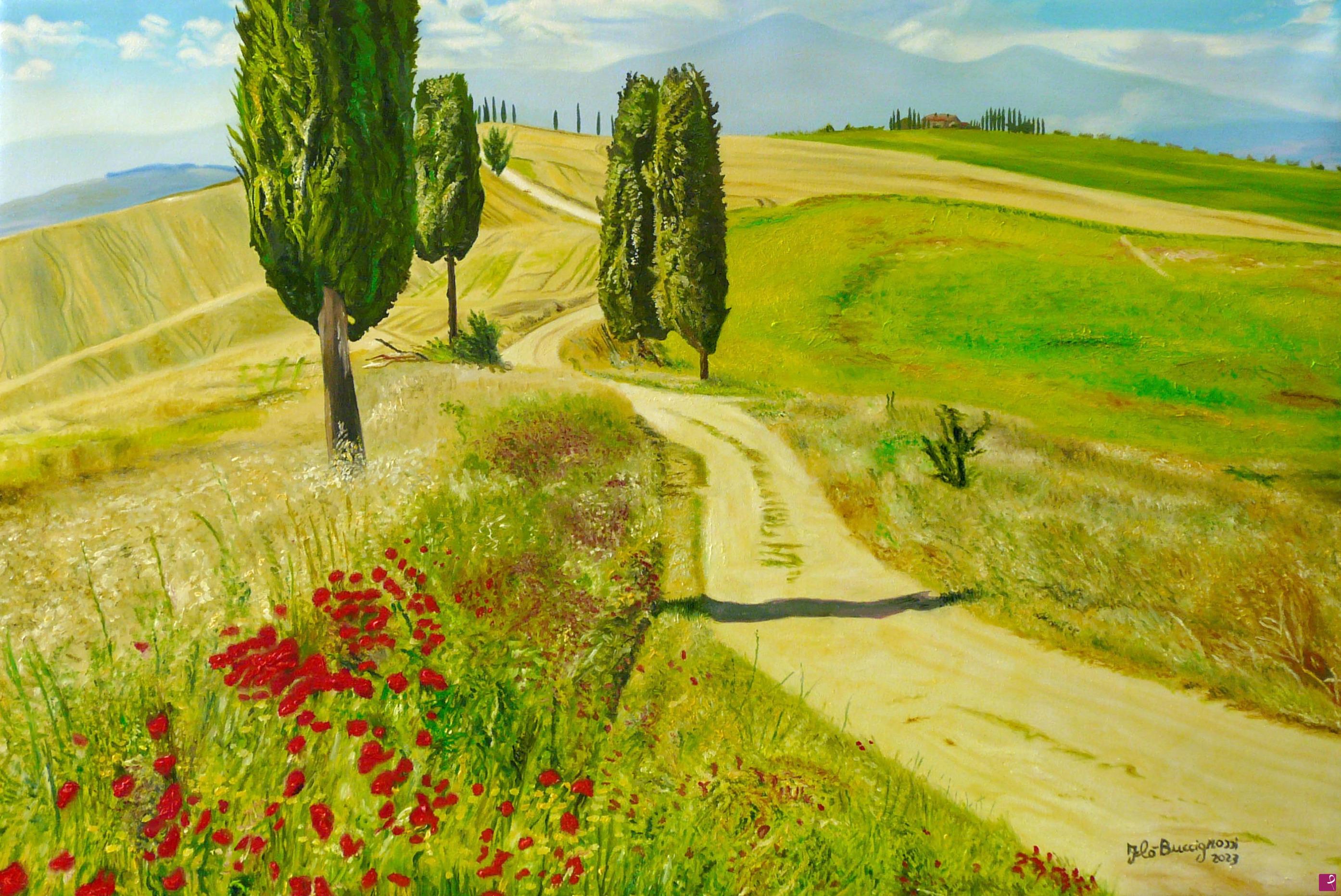 quadri in vendita online - paesaggio toscano