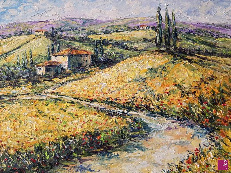 quadri in vendita online - Paesaggio toscano 