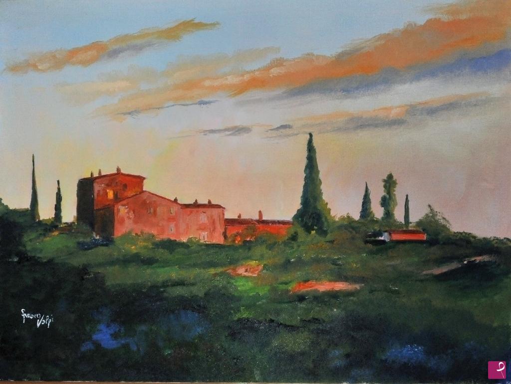 quadri in vendita online - Paesaggio toscano