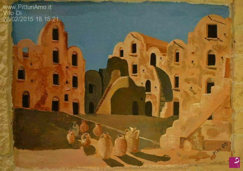 quadri in vendita online - Paesaggio Tunisino