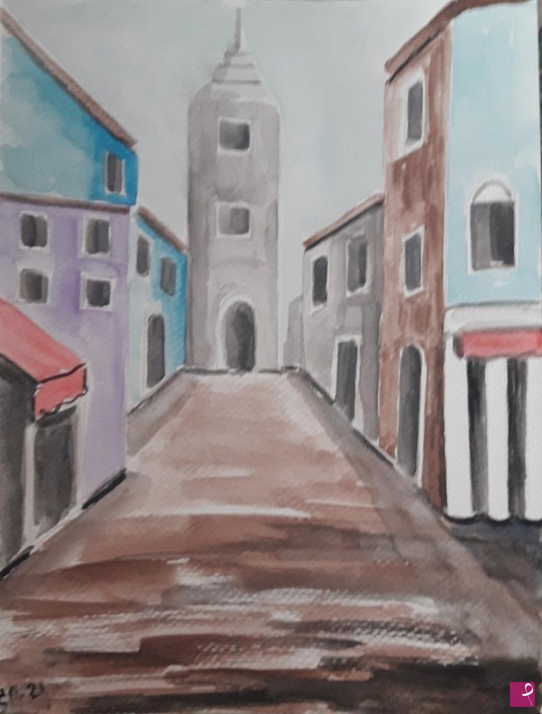 quadri in vendita online - Paesaggio urbano 