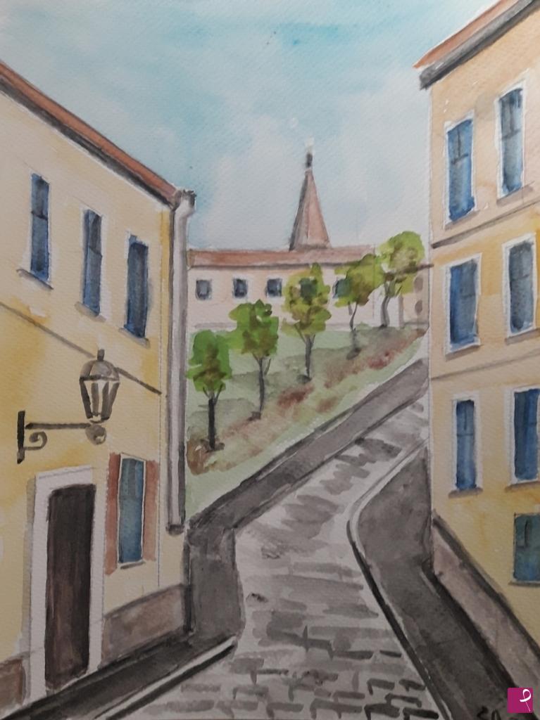 quadri in vendita online - Paesaggio urbano 