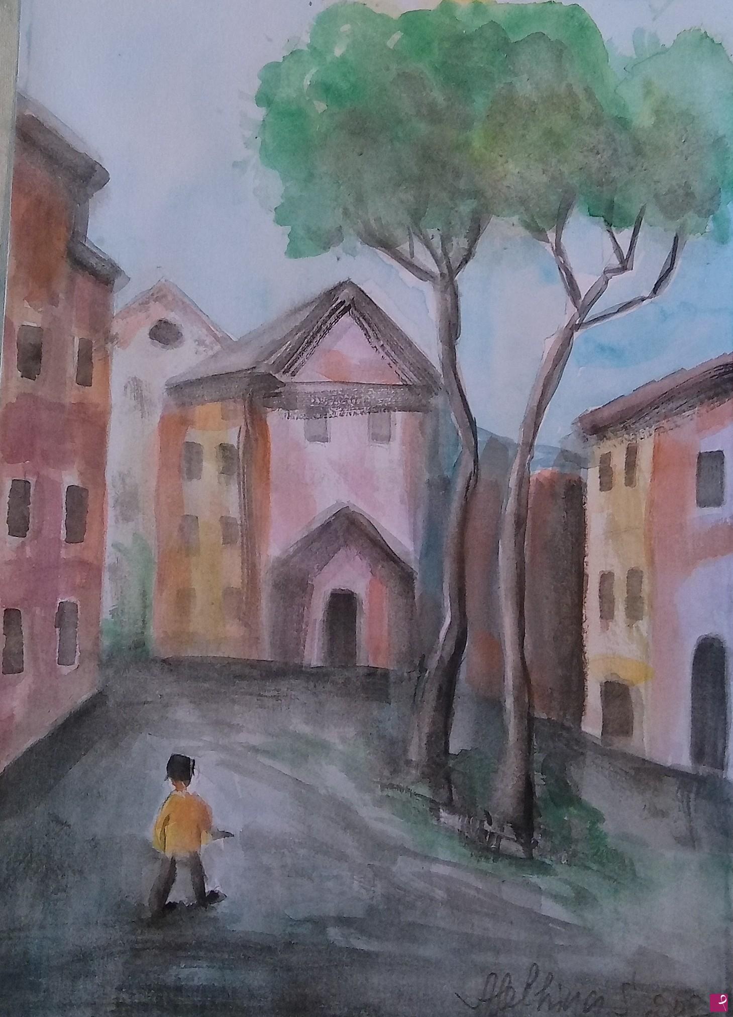 quadri in vendita online - Paesaggio urbano.