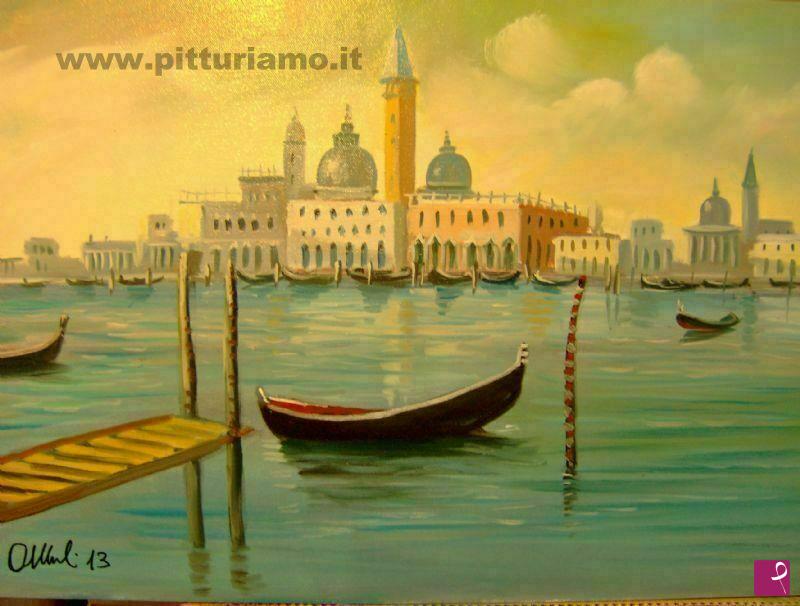 quadri in vendita online - Paesaggio  Venezia art.65  fronte DARSENA