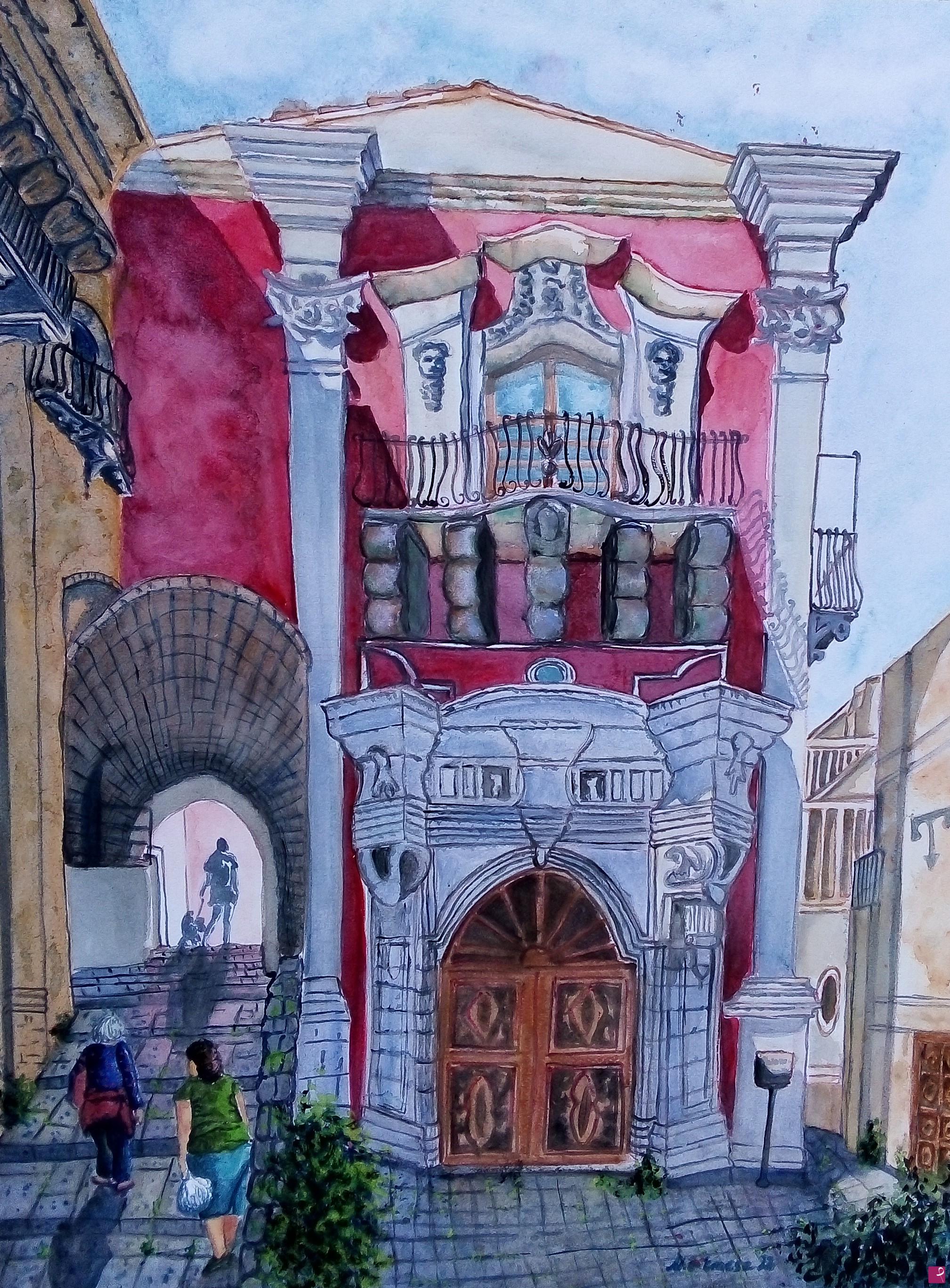 quadri in vendita online - Paese delle scale, Ragusa Ibla