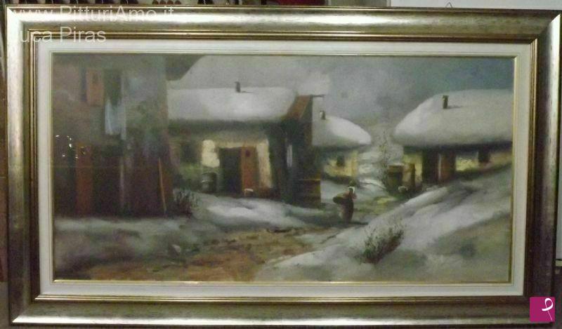 quadri in vendita online - Paese Innevato