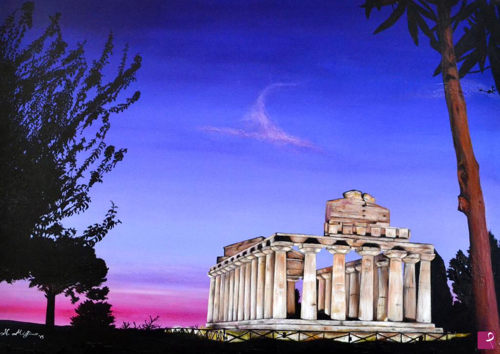 quadri in vendita online - Paestum. Il Tempio di Cerere	
