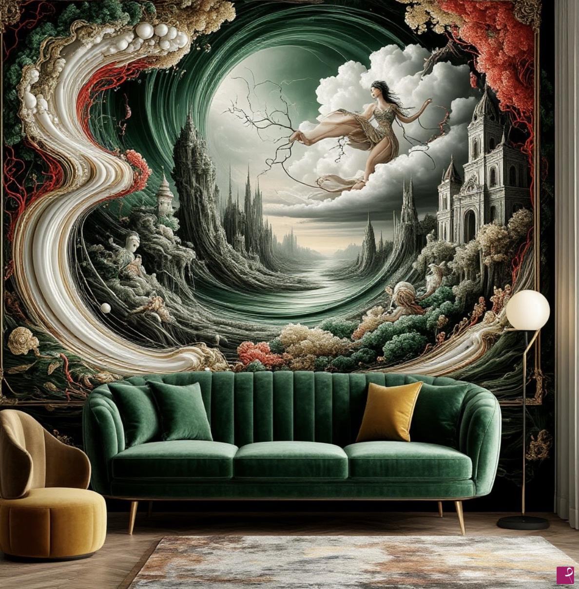 quadri in vendita online - Painting on the wall in the room