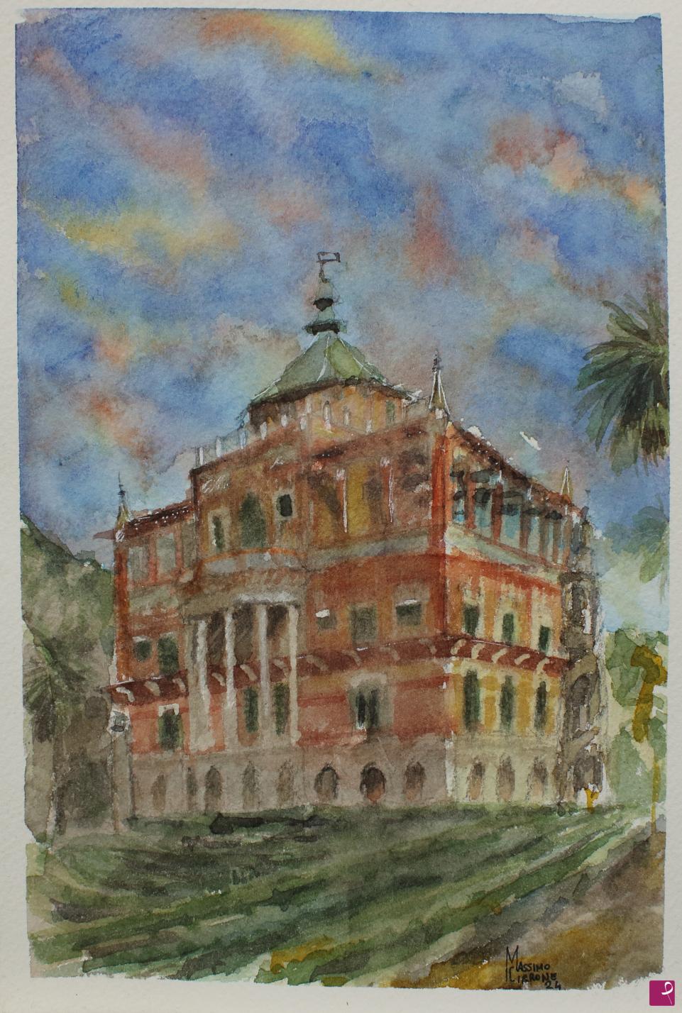 quadri in vendita online - Palazzina cinese