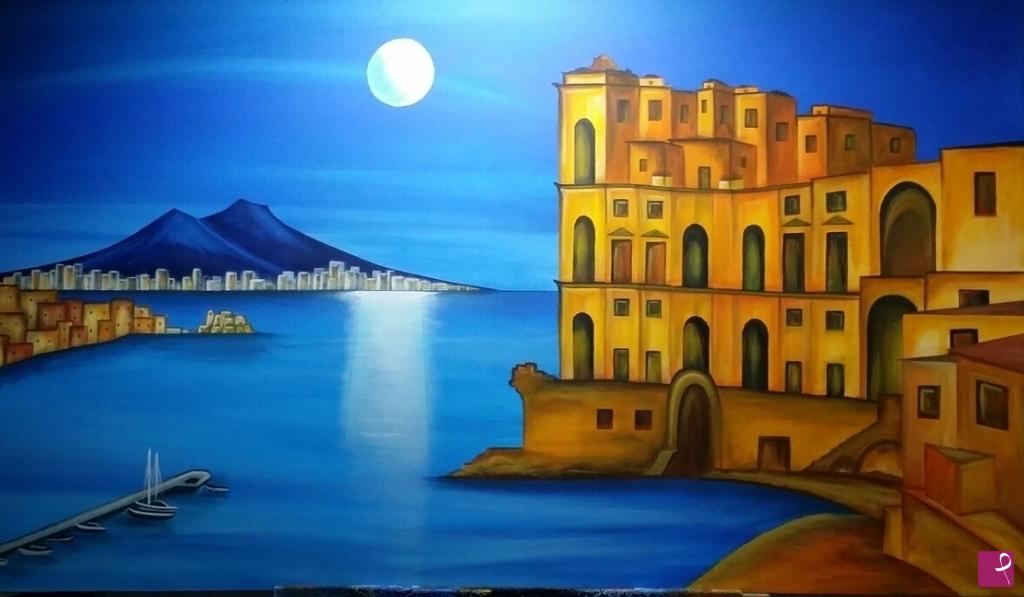 quadri in vendita online - PALAZZO DONN'ANNA  E IL BACIO DELLA LUNA
