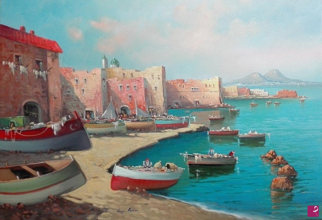 quadri in vendita online - Palazzo Donn'Anna visto Posillipo (Napoli)