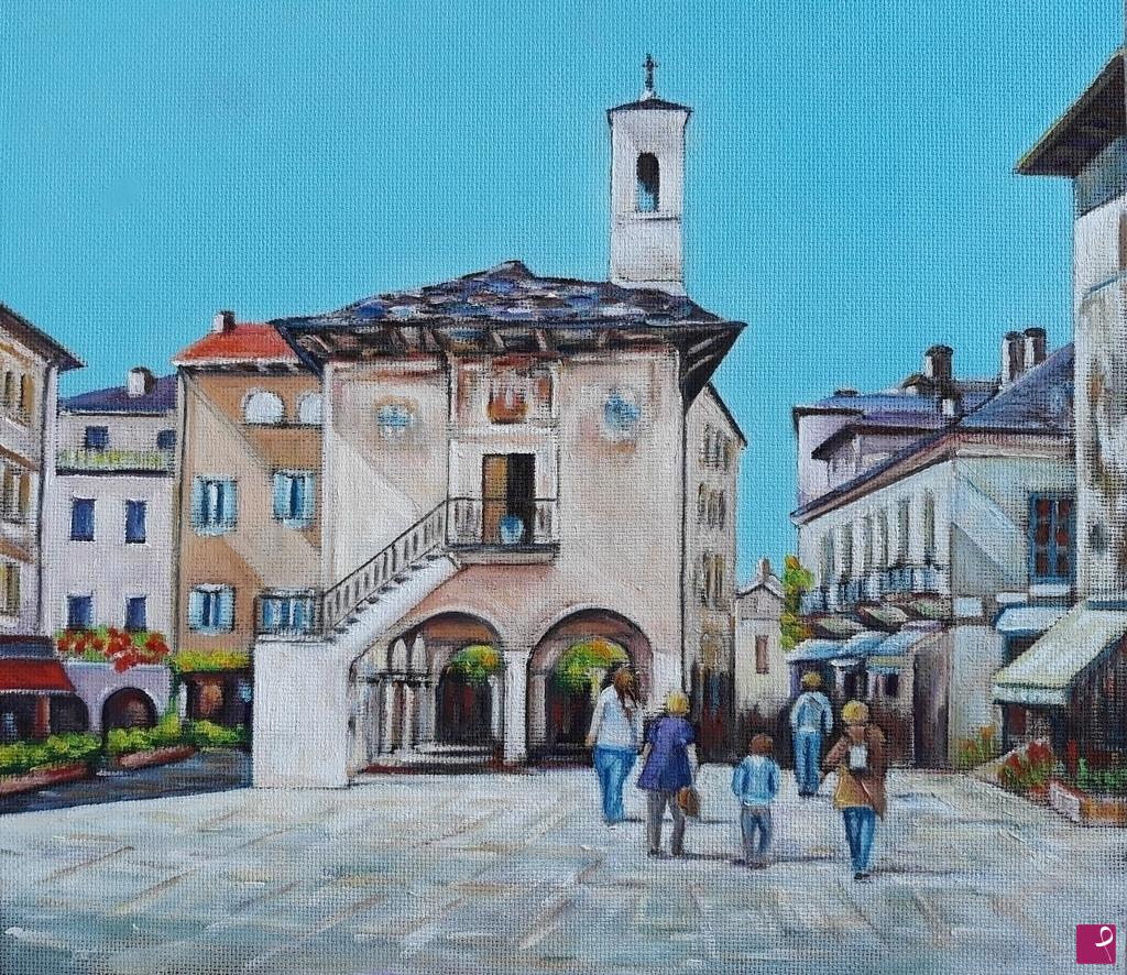 quadri in vendita online - PALAZZOTTO PIAZZA MOTTA - ORTA (2019)