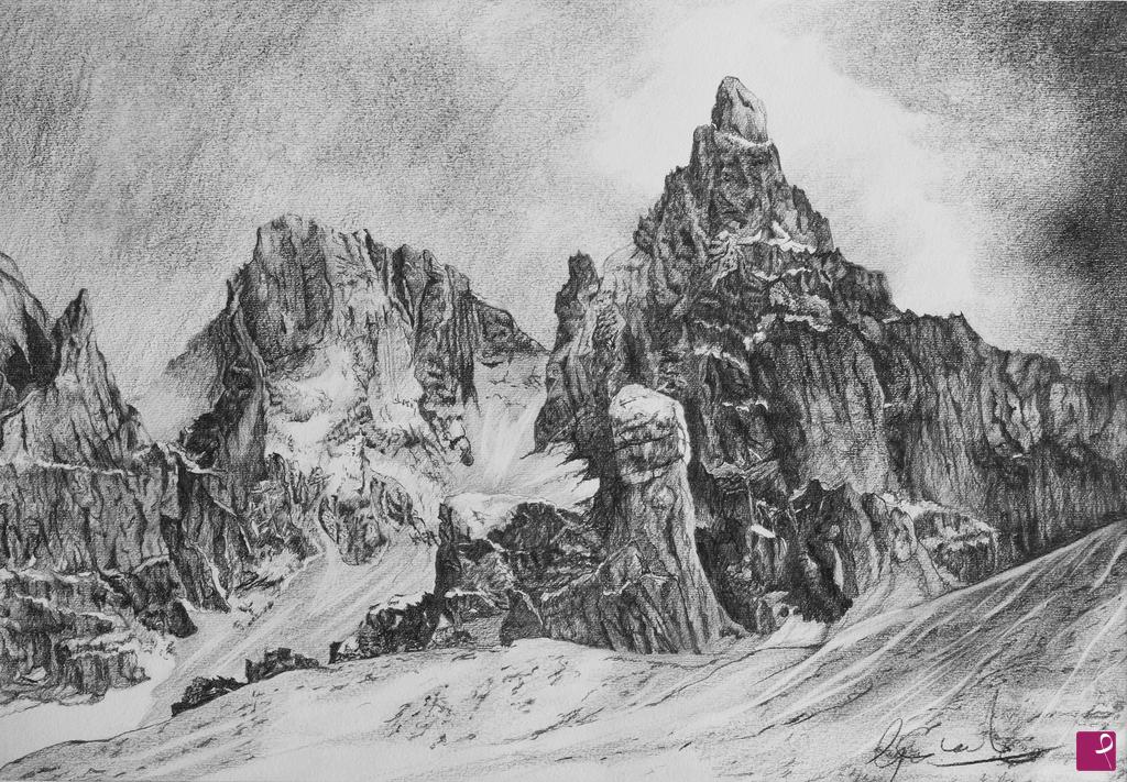 quadri in vendita online - Pale di San Martino   Cimon della pala  Vezzana