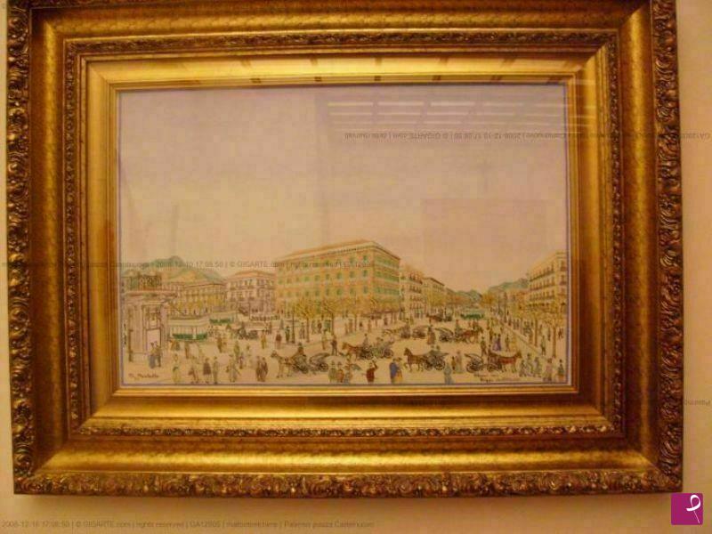 quadri in vendita online - Palermo piazza Castelnuovo nel 1800