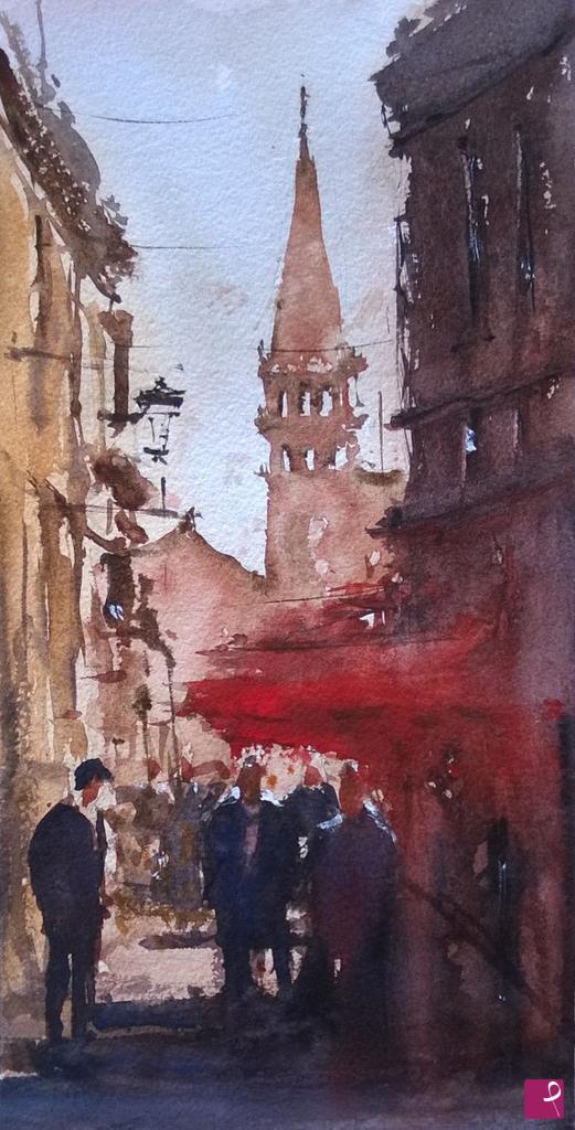 quadri in vendita online - Palestrina, vicolo