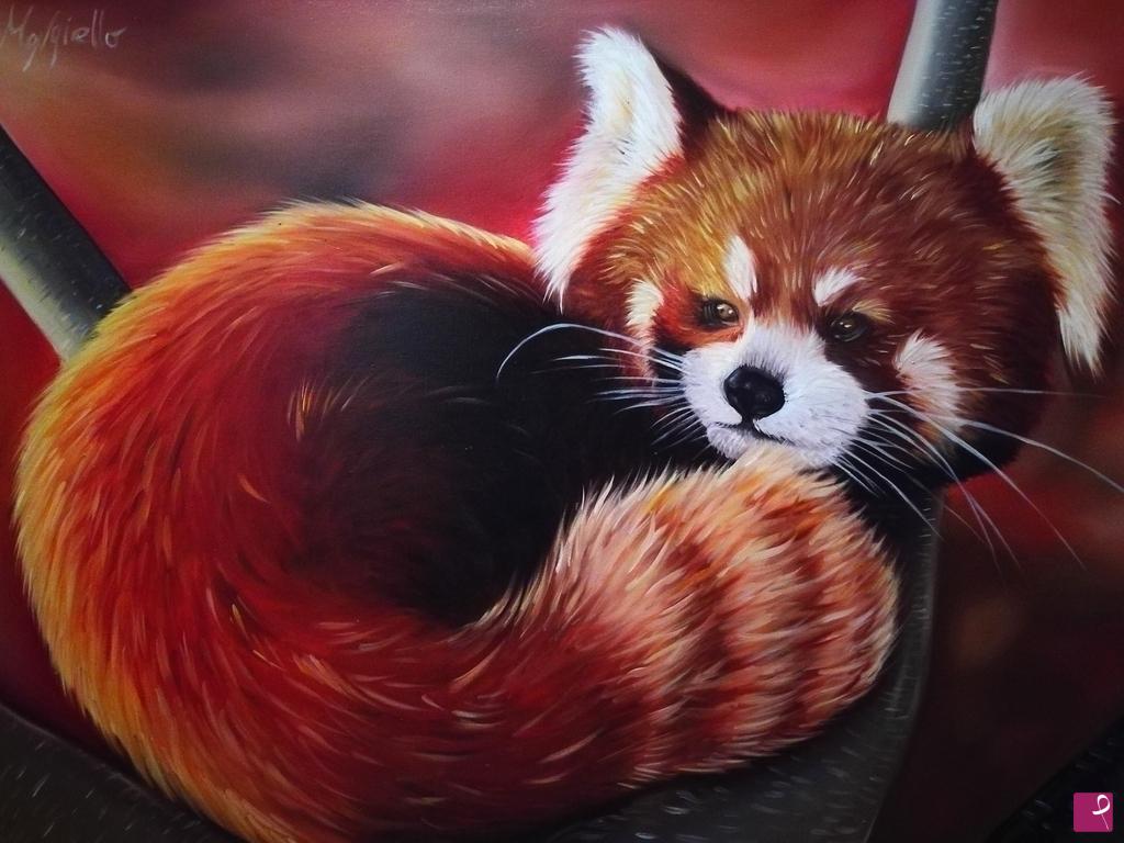 quadri in vendita online - Panda Rosso