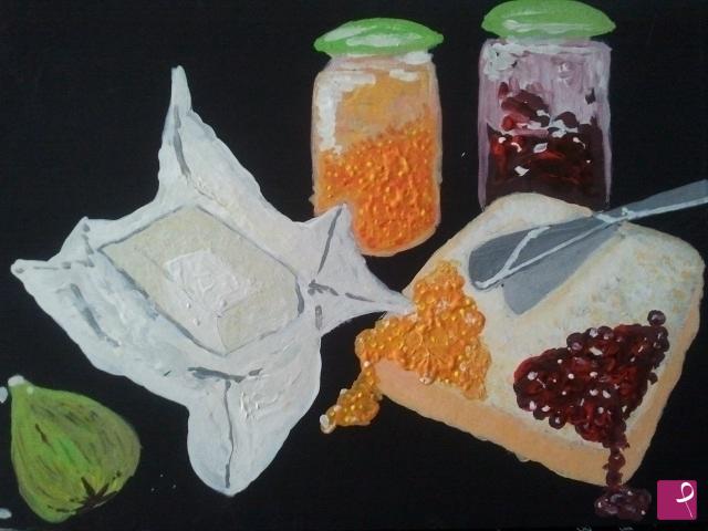 quadri in vendita online - Pane burro e marmellata 