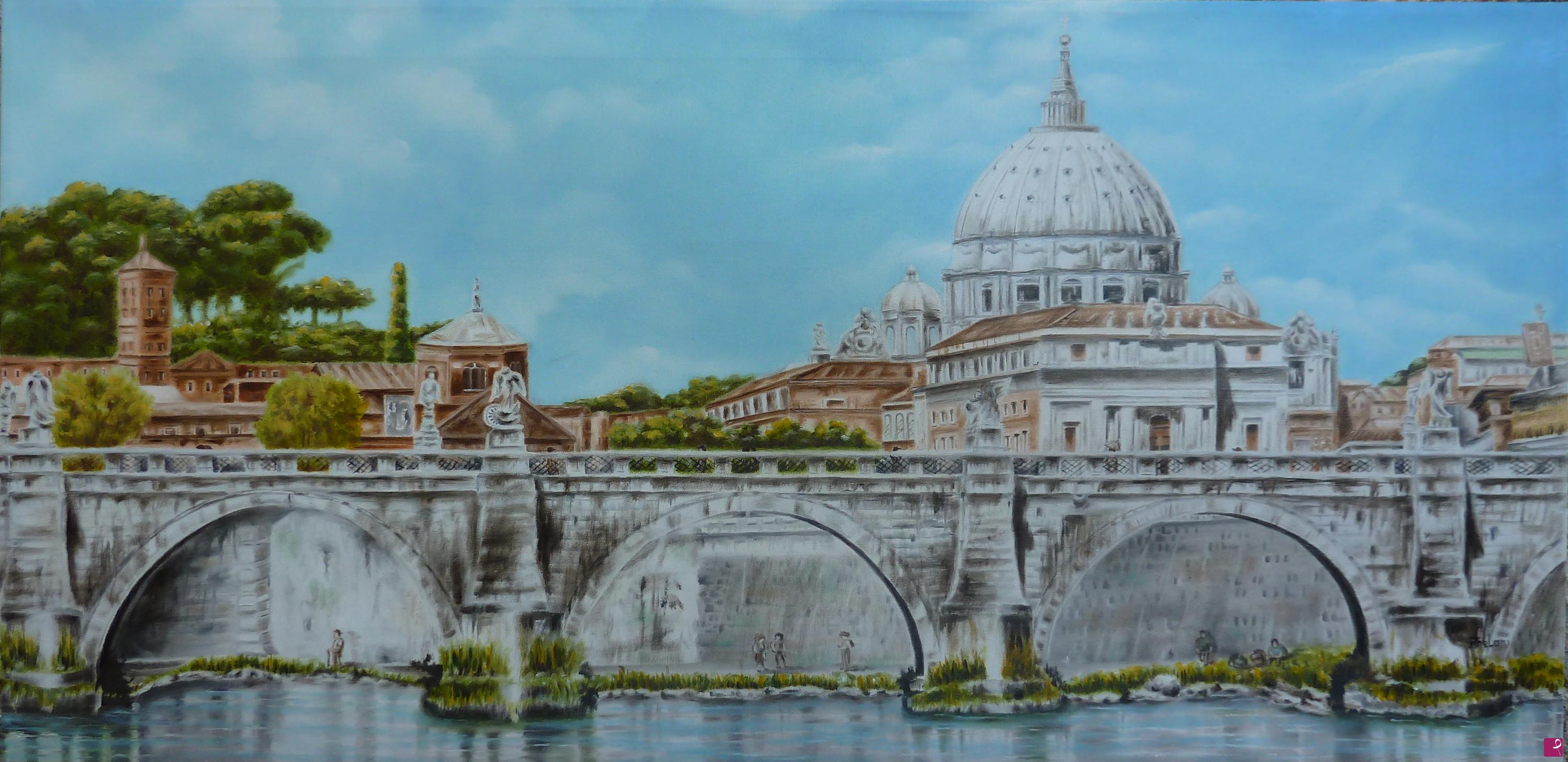 quadri in vendita online - Panorama Basilica S.Pietro