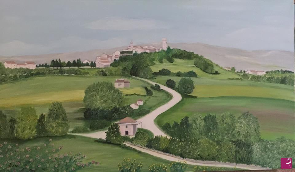 quadri in vendita online - Panoramica del comune di Molise 