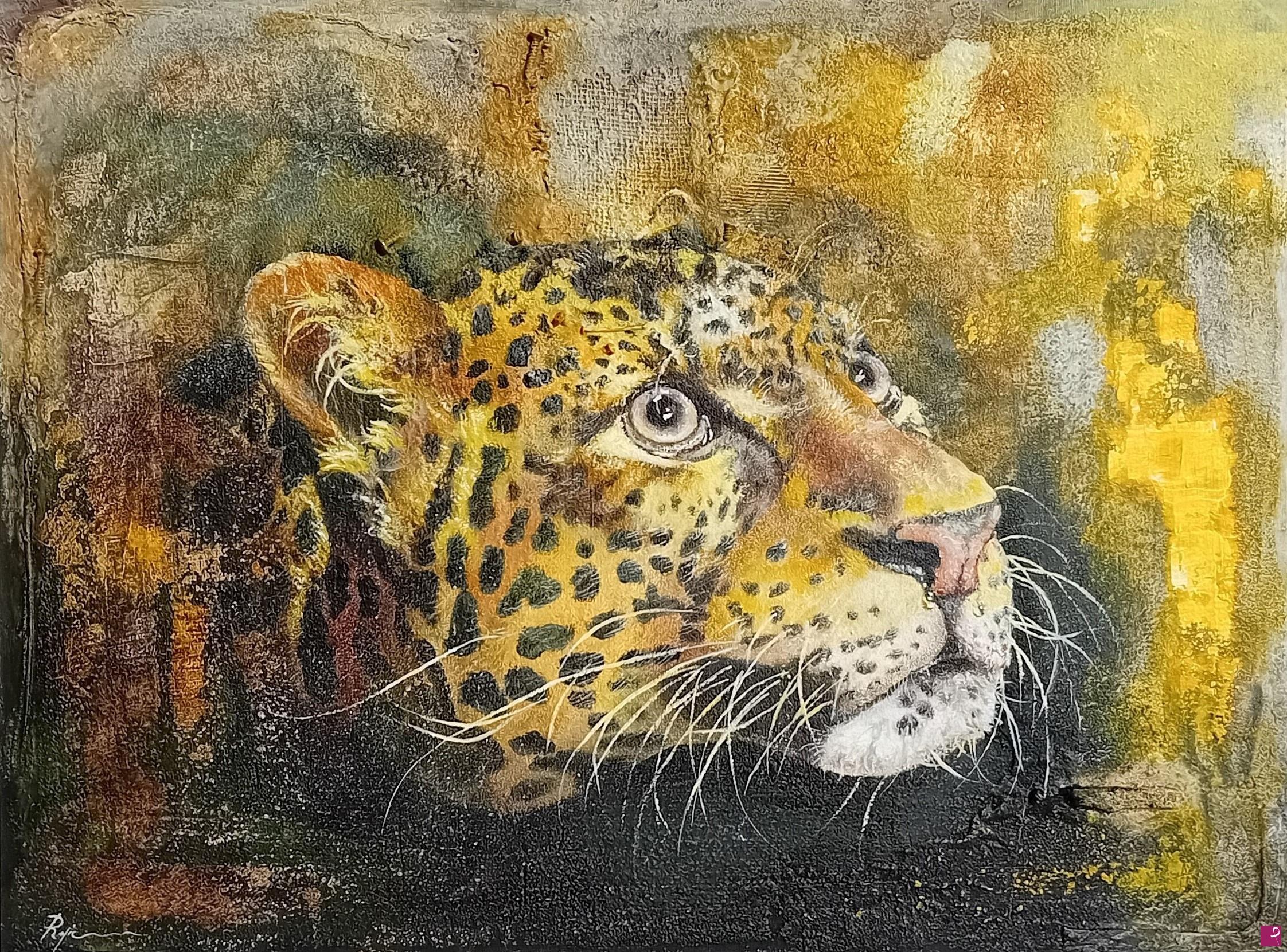 quadri in vendita online - Panthera pardus melas