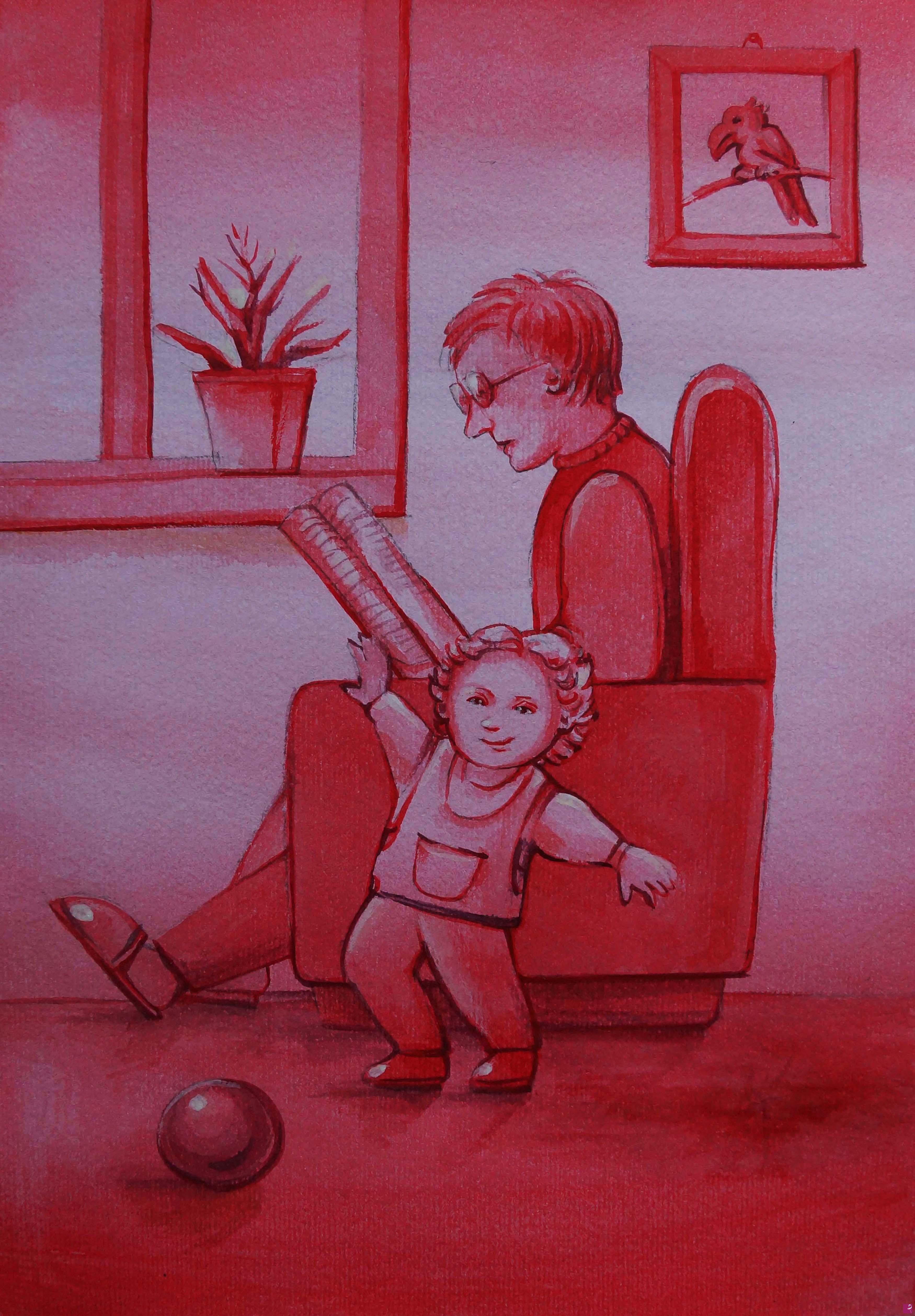 quadri in vendita online - papà e bambino