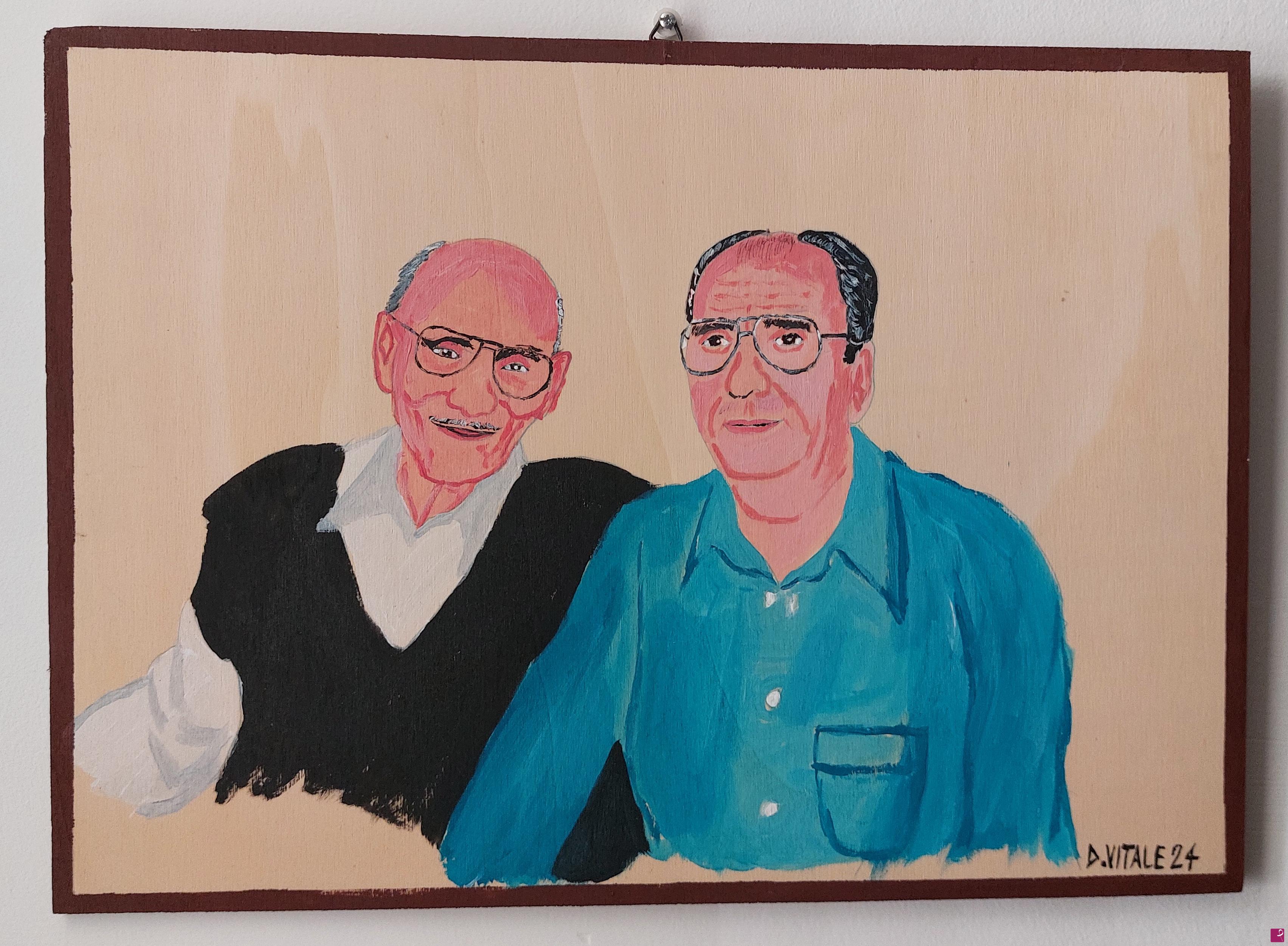 quadri in vendita online - Papà e Nonno